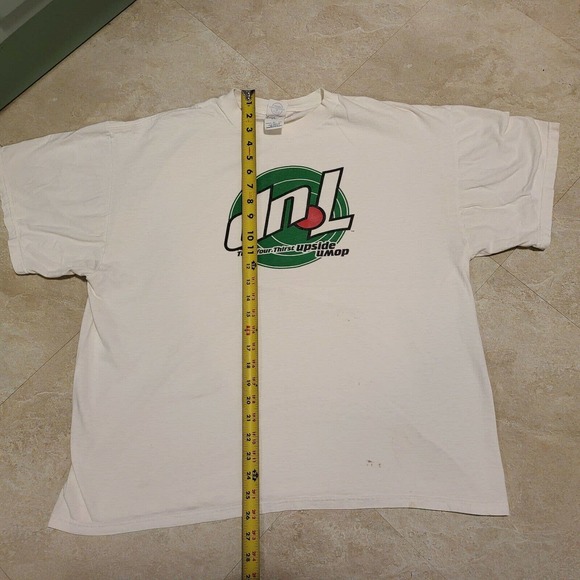 Vintage 90s 00s 7 Up Turn Your Thirst Upside Down Promo T Shirt Mens Size XL - Picture 5 of 9